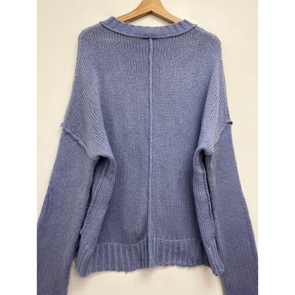 Wooden Ships Mohair Wool Blend Chunky Knit Boxy Relaxed Crew Neck Sweater M/L - Picture 10 of 11